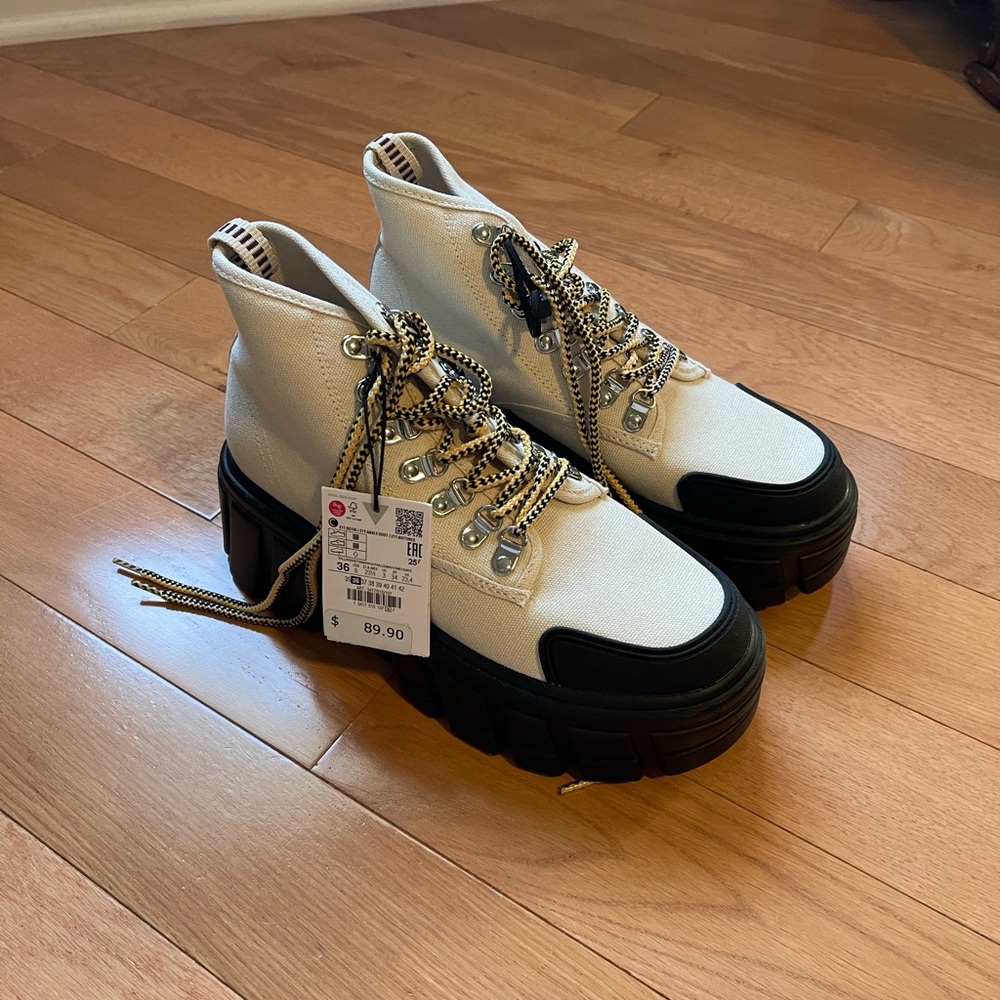Zara ankle platform boots